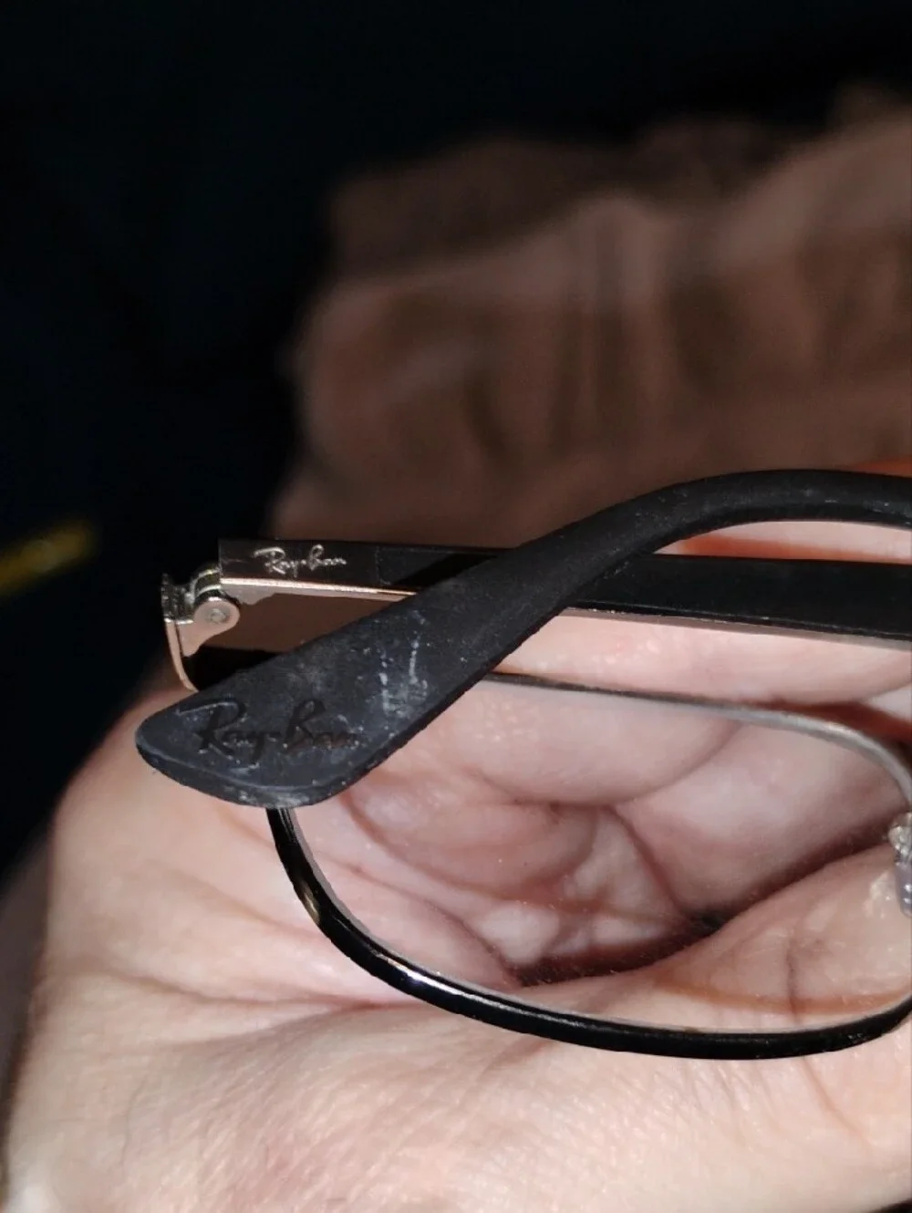 Ray-Ban Matte Black Semi-Rimless Eyeglasses